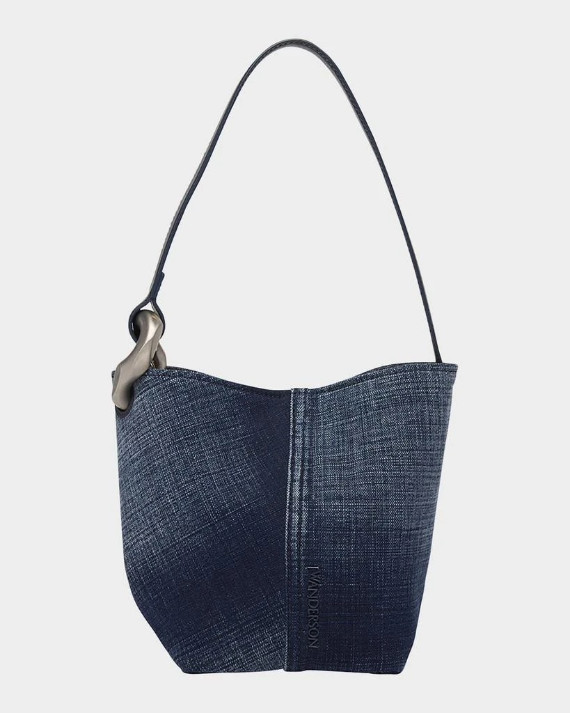 商品JW Anderson|Corner Small Acid Wash Denim Bucket Bag,价格¥5075,第1张图片