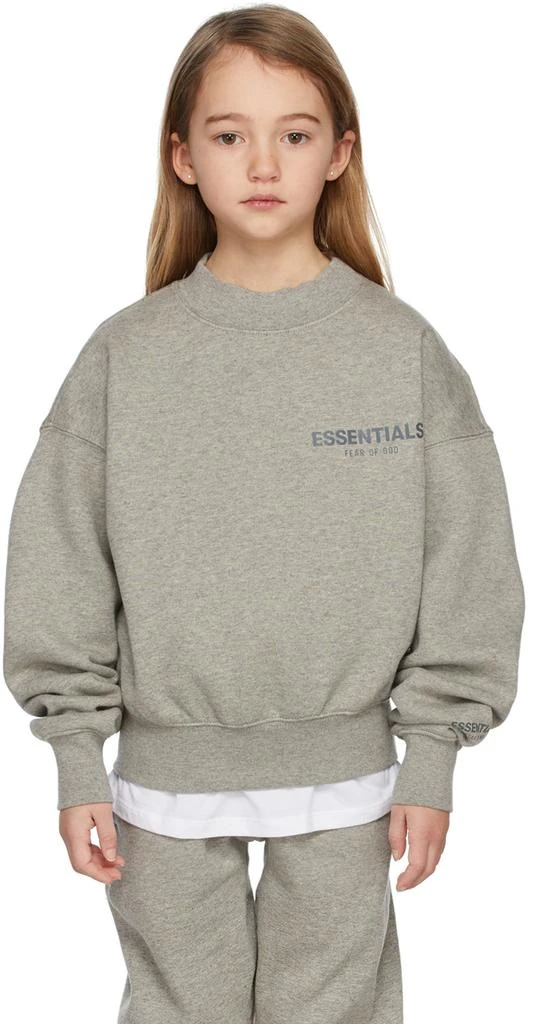 商品Essentials|Kids Grey Pullover Sweatshirt,价格¥335,第2张图片详细描述