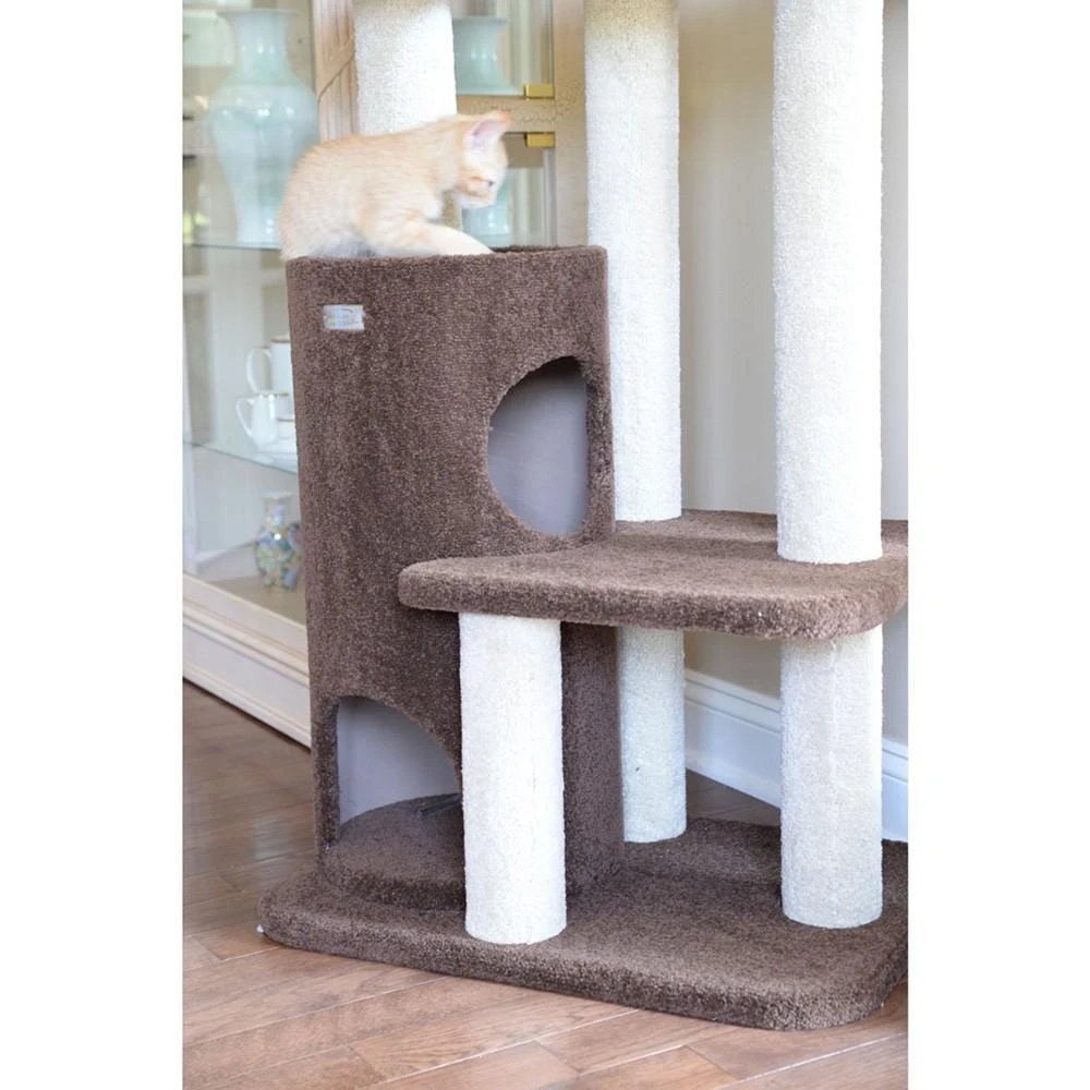 商品Macy's|3-Level Carpeted Real Wood Cat Tree Condo,价格¥2851,第5张图片详细描述