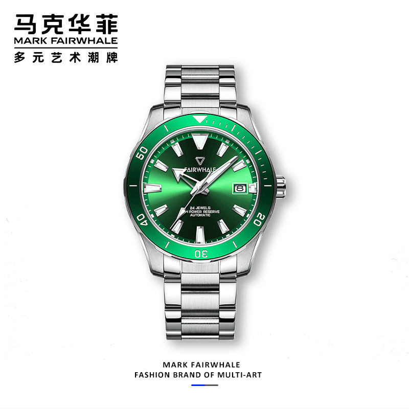 商品Mark Fairwhale|马克华菲新款男士户外登山表 高端防水夜光机械腕表手表,价格¥654,第1张图片