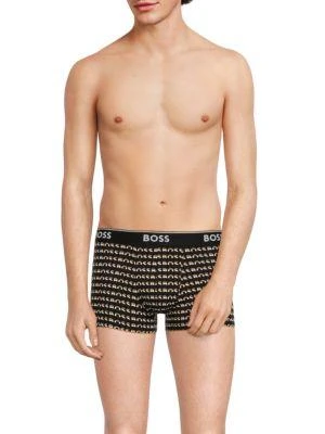 商品Hugo Boss|3-Pack Logo Waist Boxer Briefs,价格¥188,第2张图片详细描述