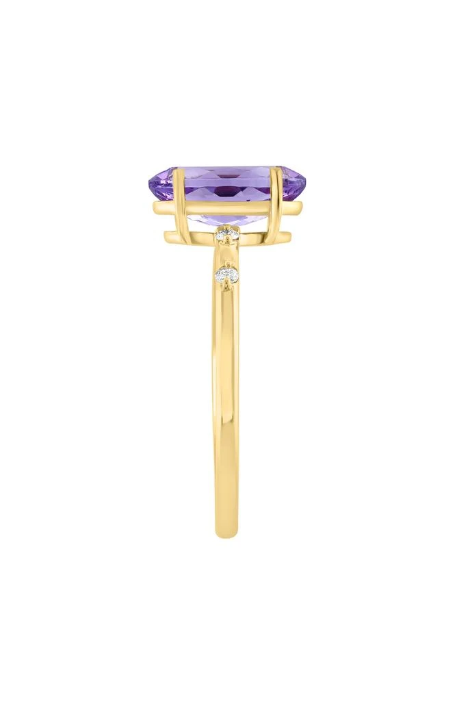 商品Effy|14K Yellow Gold Amethyst & Diamond Ring,价格¥3550,第2张图片详细描述