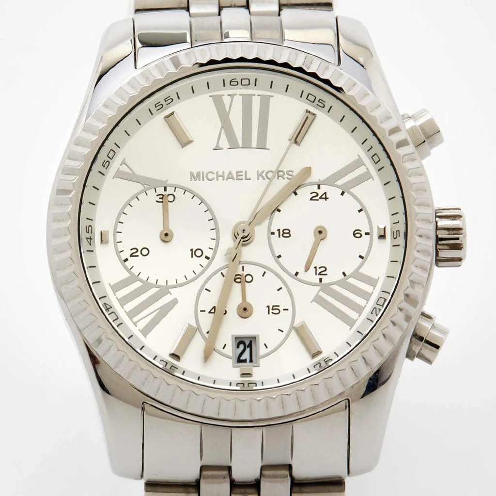 商品[二手商品] Michael Kors|Michael Kors Silver Stainless Steel Lexington MK5555 Women's Wristwatch 38 mm,价格¥1218,第3张图片详细描述