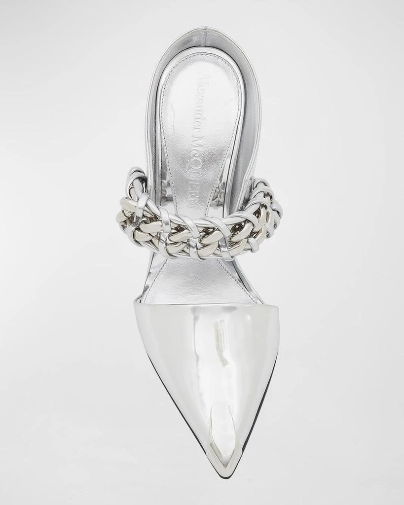 商品Alexander McQueen|Punk Metallic Chain Mule Pumps,价格¥3647,第5张图片详细描述