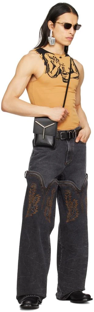 商品Y/Project|Black Classic Cowboy Cuff Jeans,价格¥4852,第4张图片详细描述
