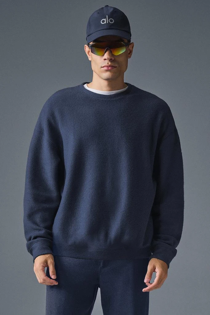 商品Alo|Triumph Restore Crew Neck Sweatshirt - Navy,价格¥676,第1张图片