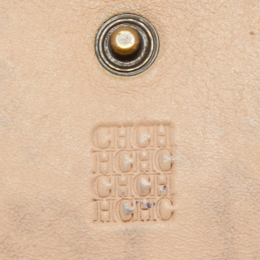 CH Carolina Herrera Brown/Beige Monogram Embossed Leather Continental Wallet 商品