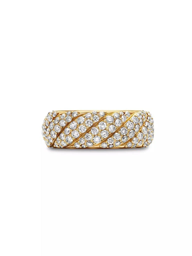 商品David Yurman|Sculpted Cable Band Ring in 18K Yellow Gold,价格¥51883,第3张图片详细描述