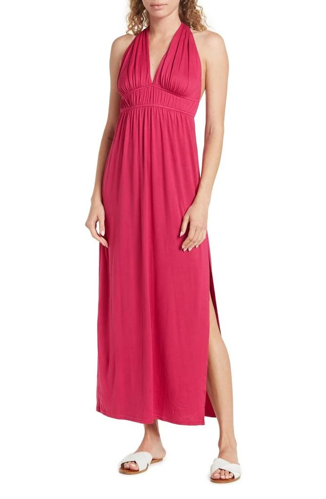 商品Love Ady|V-Neck Solid Twist Back Maxi Dress,价格¥188,第1张图片