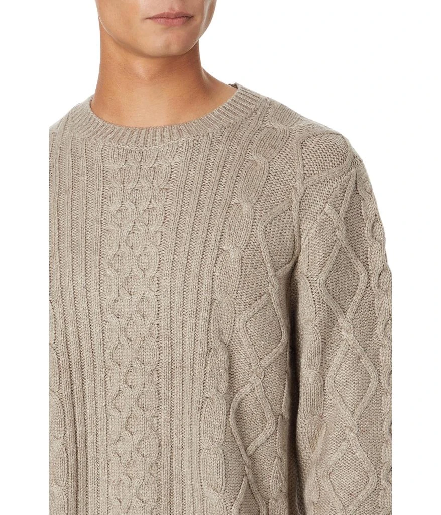 商品Lucky Brand|Mixed Stitch Tweed Crew Neck Sweater,价格¥420,第3张图片详细描述