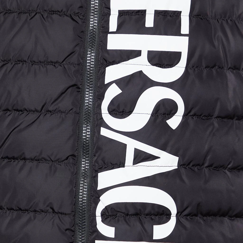 商品[二手商品] Versace|Versace Black Logo Print Down Quilted Zip Up Jacket XXL,价格¥6034,第3张图片详细描述