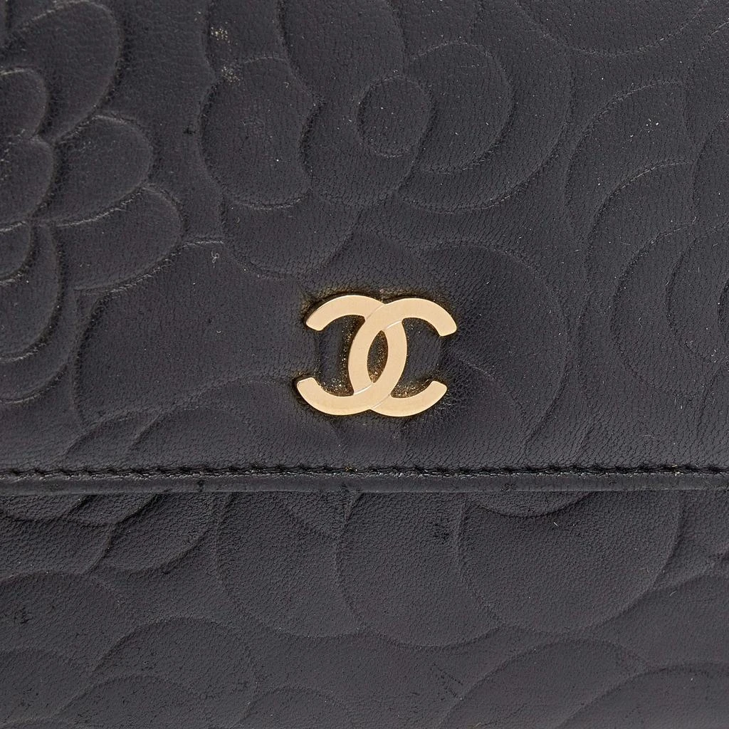 商品[二手商品] Chanel|Chanel Black Leather Camellia Flap Wallet,价格¥4696,第5张图片详细描述