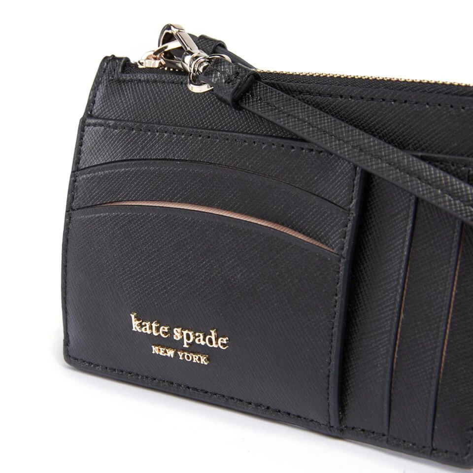 商品Kate Spade|Kate Spade New York Women's Spencer Saffiano Card Case Wristlet - Black,价格¥628,第3张图片详细描述