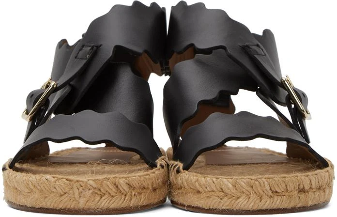 商品Chloé|Black Lauren Espadrille Sandals,价格¥1425,第2张图片详细描述