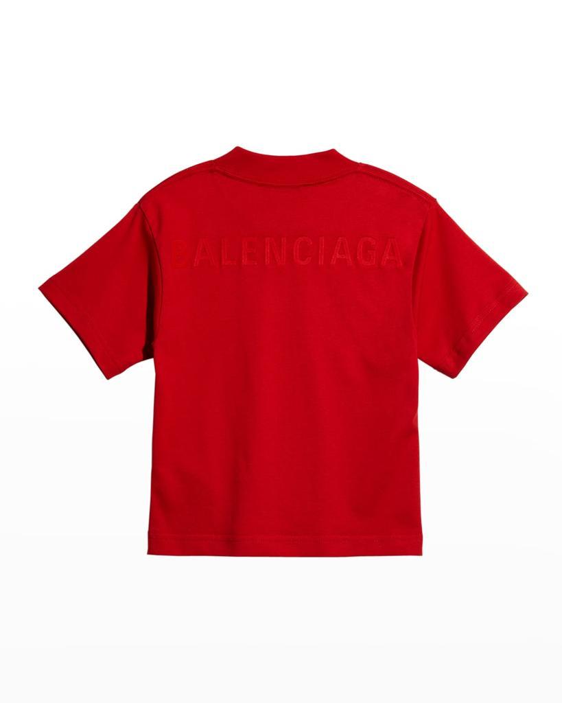 商品Balenciaga|Kid's Tonal Logo Cotton-Blend T-Shirt, Size 2-10,价格¥1439,第4张图片详细描述
