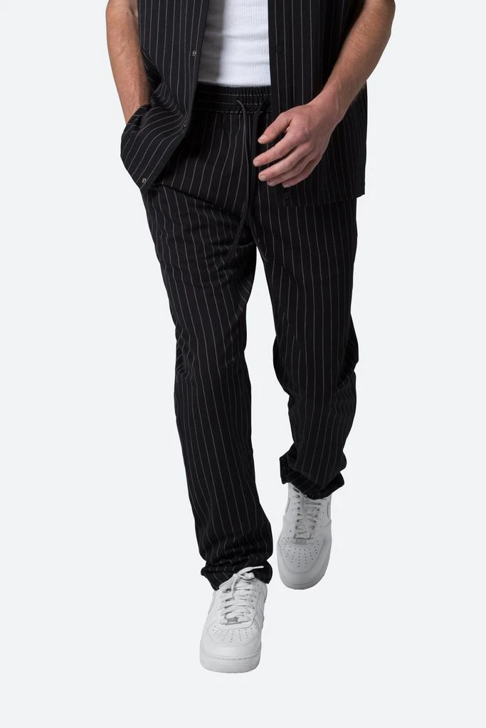 Pinstripe Drawcord Pants - Black 商品