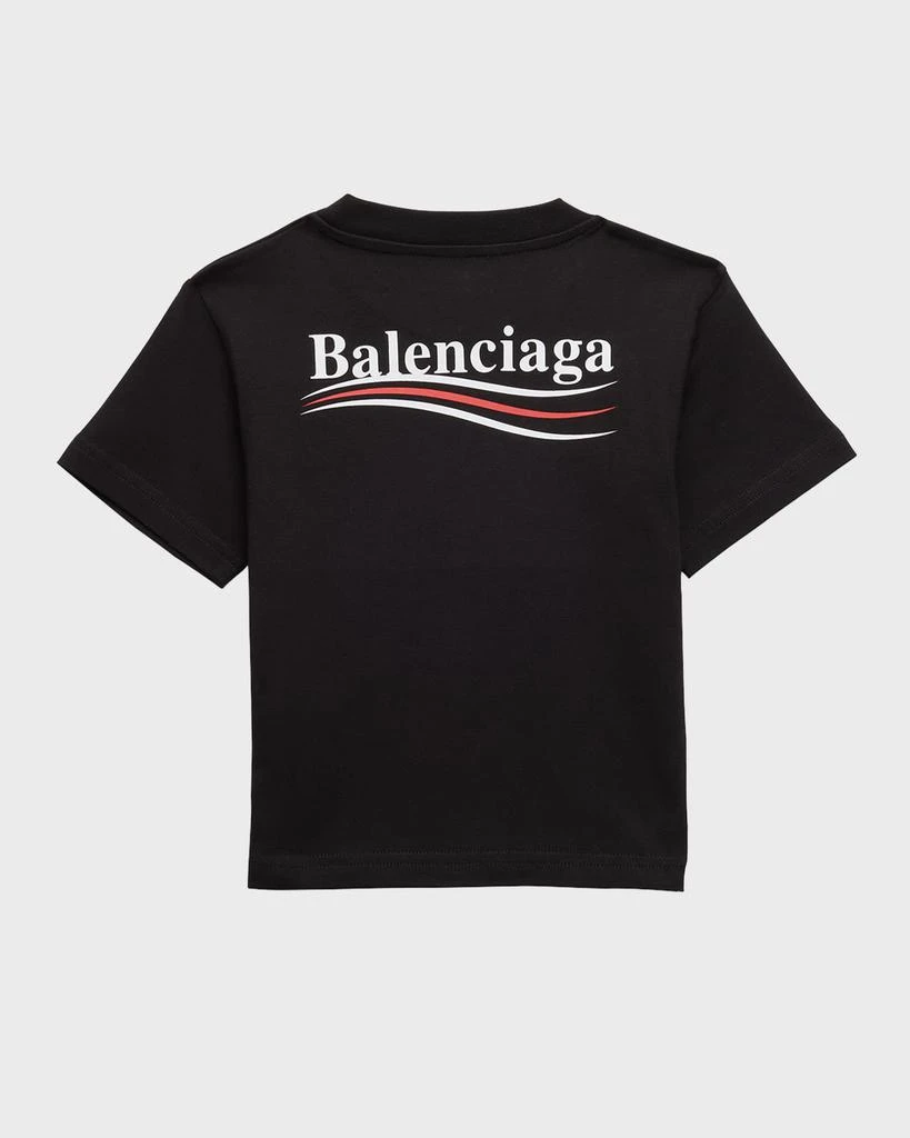 商品Balenciaga|Kid's Political Campaign Cotton Jersey T-Shirt, Size 8-10,价格¥1757,第2张图片详细描述