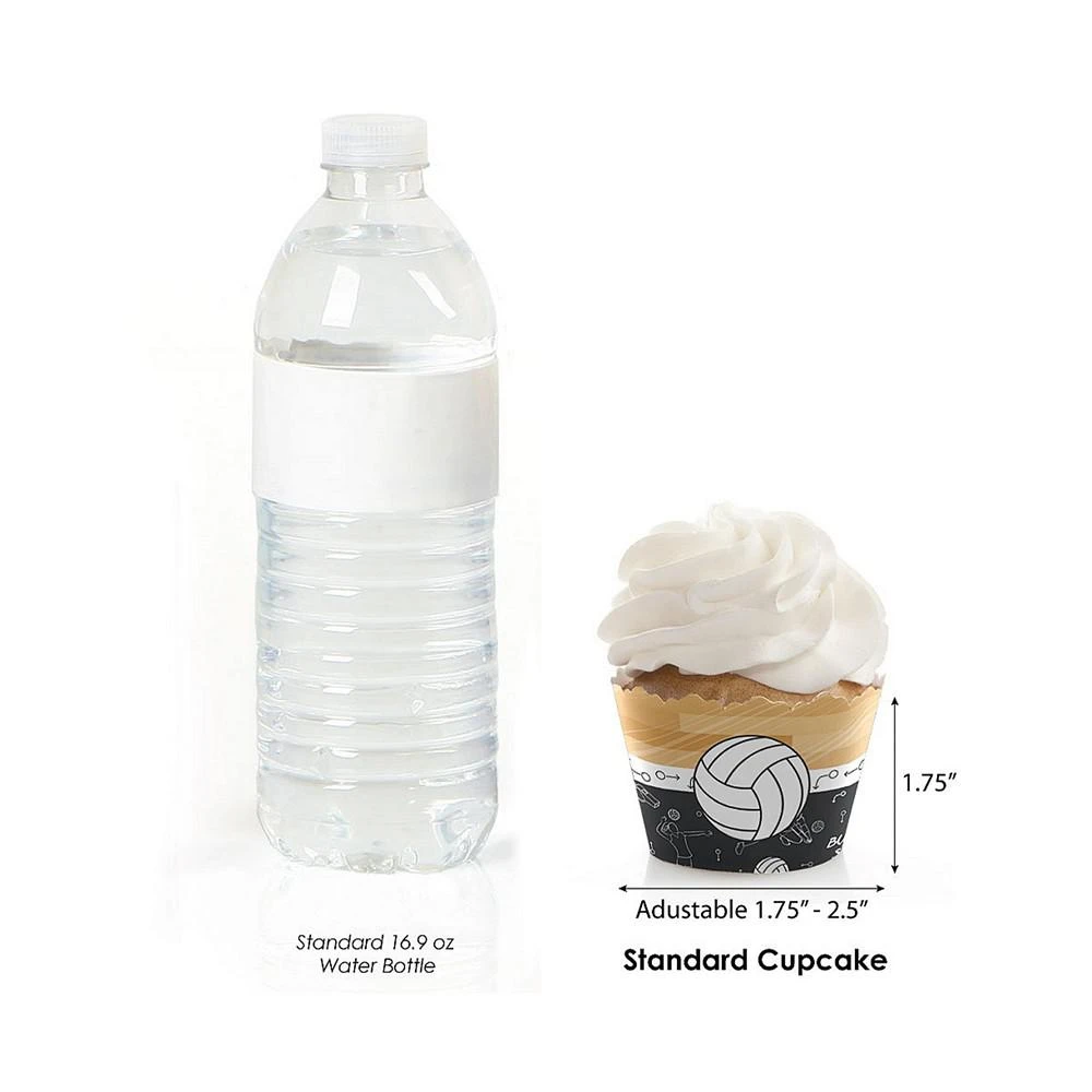 商品Big Dot of Happiness|Bump, Set, Spike - Volleyball - Birthday Party Decor - Cupcake Wrappers - 12 Ct,价格¥82,第2张图片详细描述