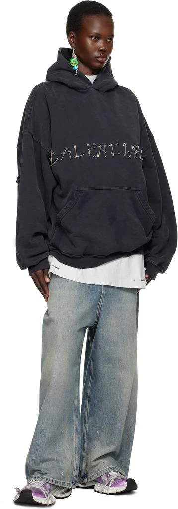 商品Balenciaga|黑色 Safety Pin Logo 连帽衫,价格¥20836,第4张图片详细描述