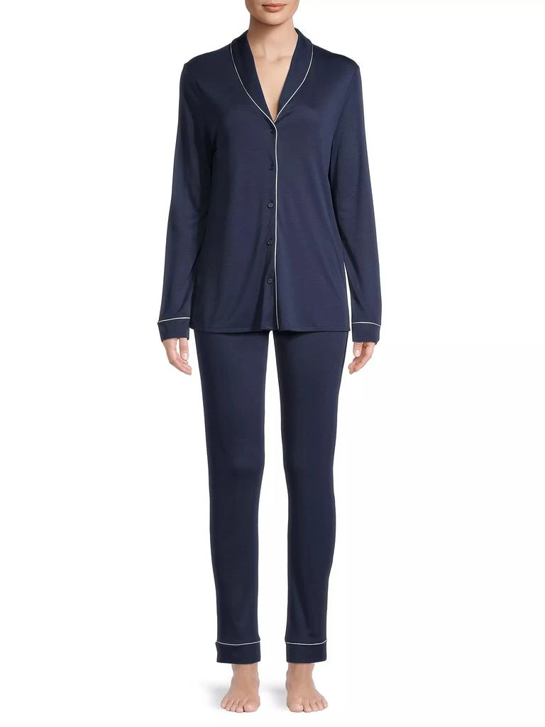 商品Hanro|Natural Comfort 2-Piece Long Pajama Set,价格¥2306,第2张图片详细描述