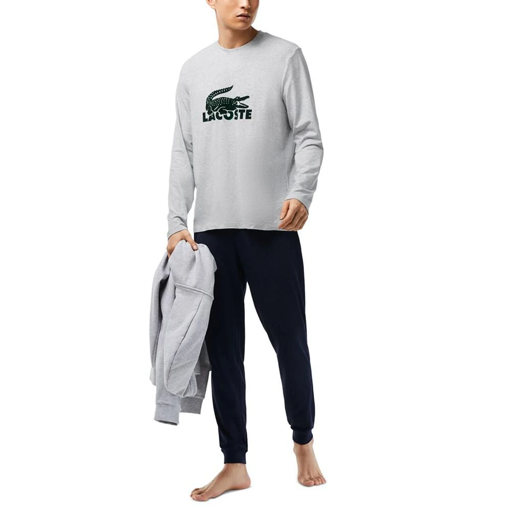 商品Lacoste|Men's 2-Pc. Long-Sleeve T-Shirt & Jogger Pants Pajama Set,价格¥258,第2张图片详细描述