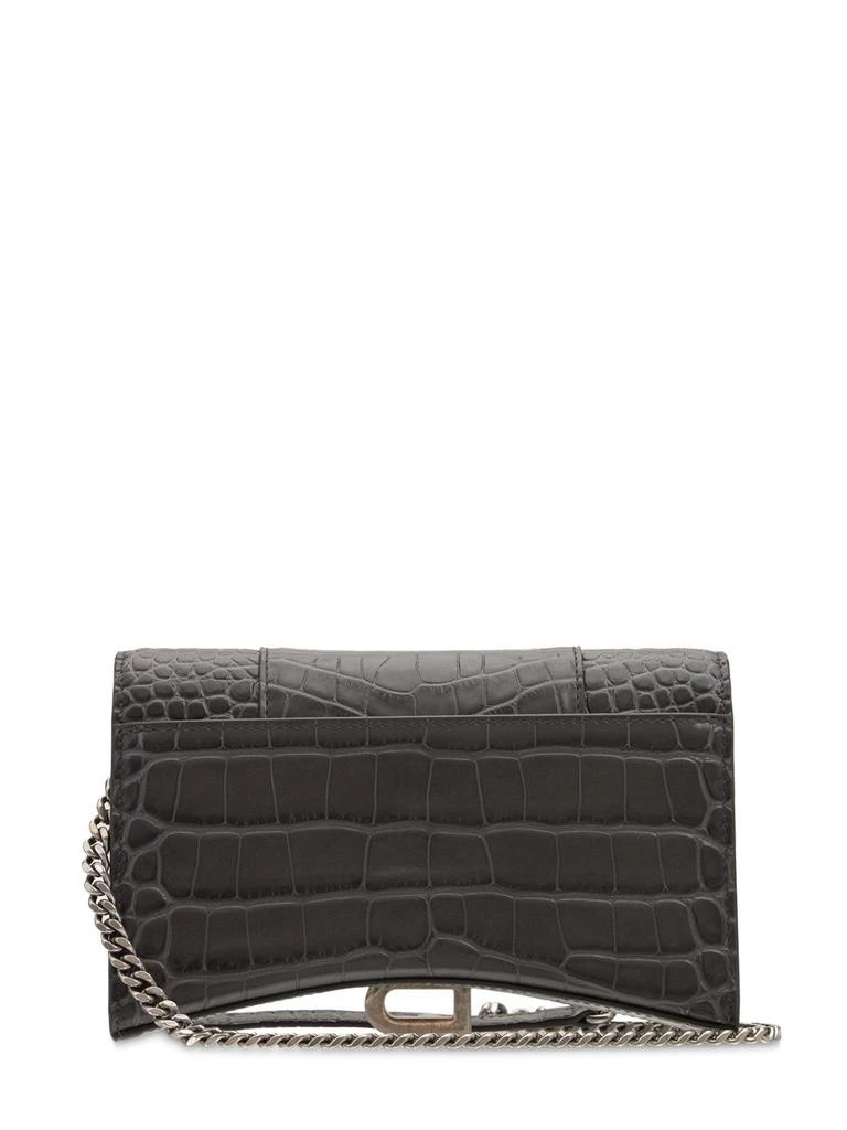 商品Balenciaga|Hourglass Embossed Leather Chain Wallet,价格¥13415,第5张图片详细描述