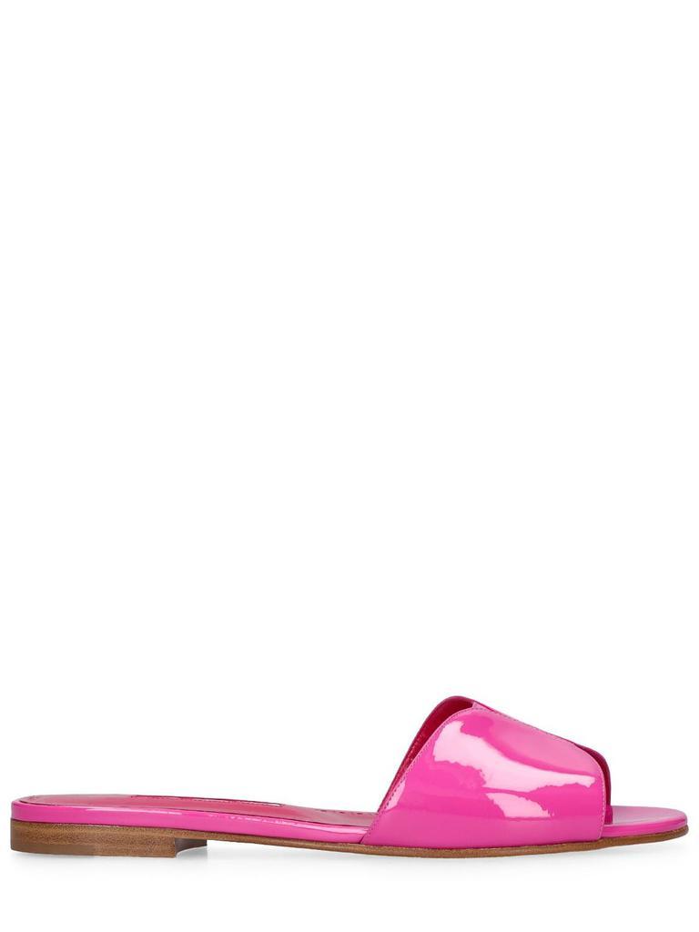 商品Manolo Blahnik|10mm Houramu Patent Leather Flats,价格¥3485,第1张图片