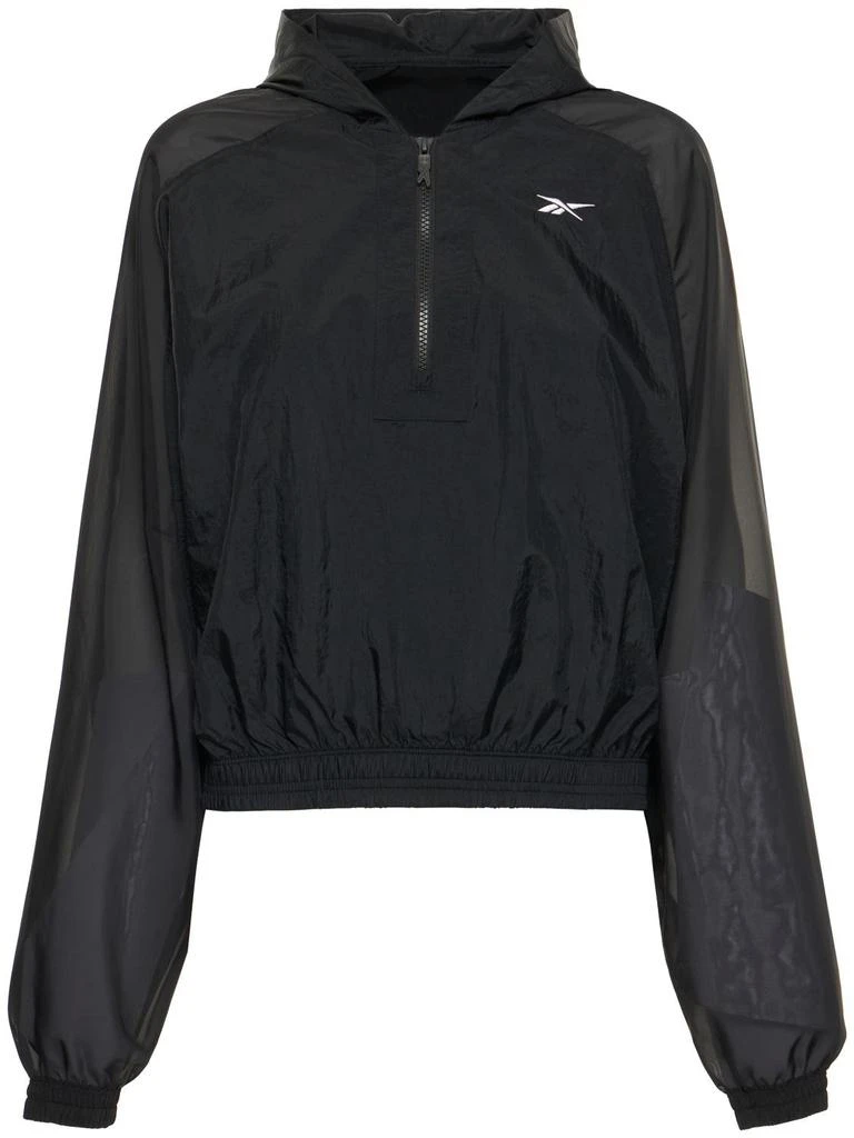 商品Reebok|Logo Tech Windbreaker W/ Sheer Sleeves,价格¥376,第1张图片