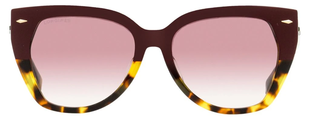 商品Longines|Longines Women's Butterfly Sunglasses LG0016H 71T Bordeaux/Havana 55mm,价格¥731,第2张图片详细描述
