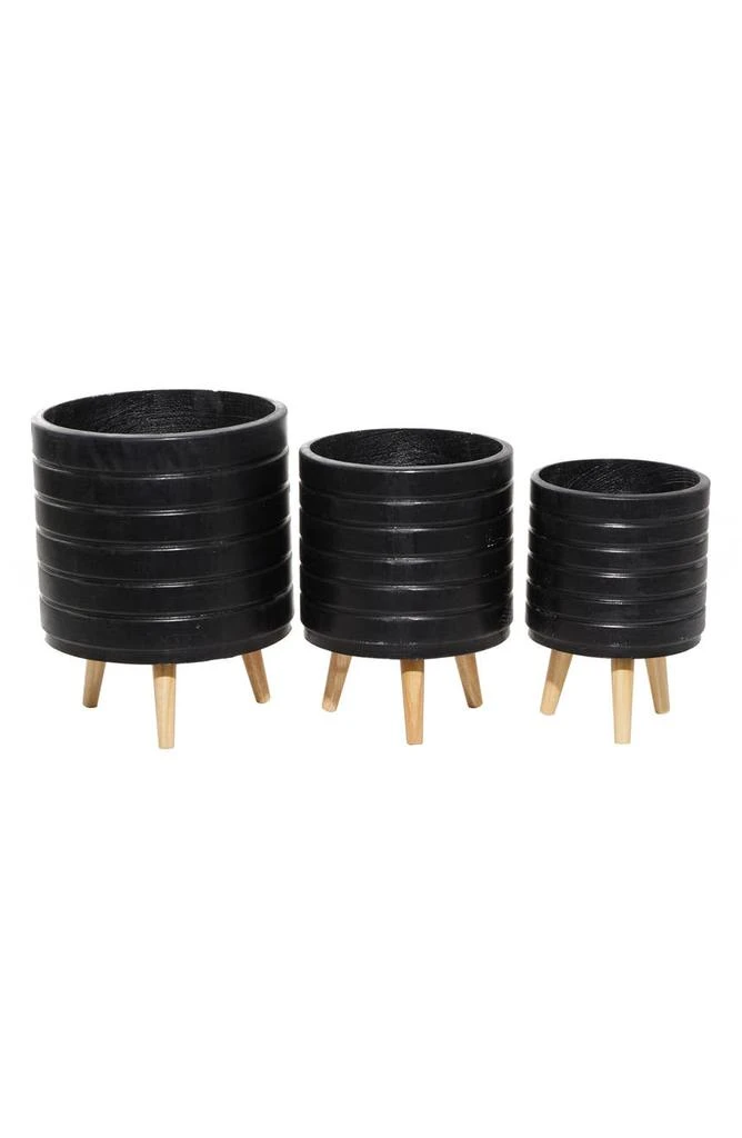 商品COSMO BY COSMOPOLITAN|Black MgO Contemporary Planter - Set of 3,价格¥997,第2张图片详细描述