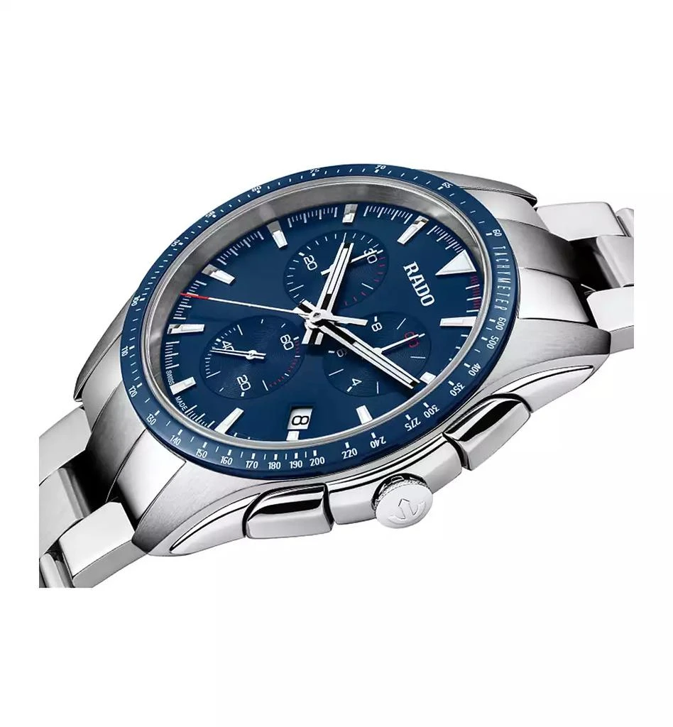 商品Rado|Men's Swiss Chronograph Hyperchrome Stainless Steel Bracelet Watch 45mm,价格¥12596,第2张图片详细描述
