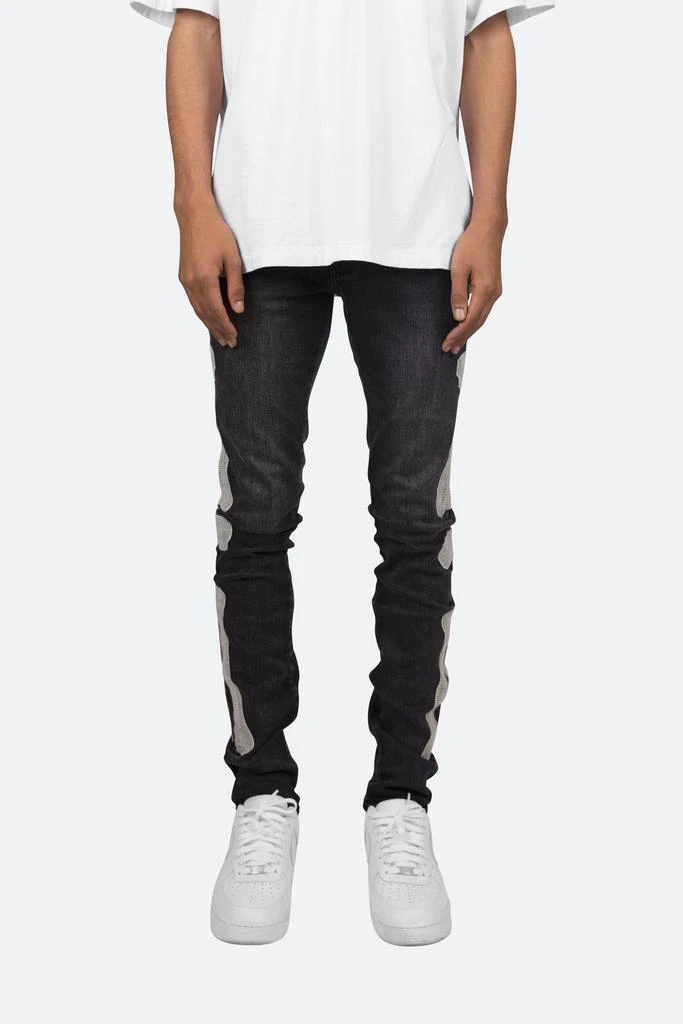 商品MNML|X199 Skeleton Skinny Denim - Vintage Black,价格¥287,第1张图片