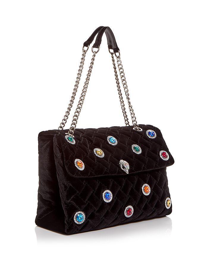 商品Kurt Geiger|Kensington XXL Embellished Velvet Shoulder Bag,价格¥2416,第6张图片详细描述