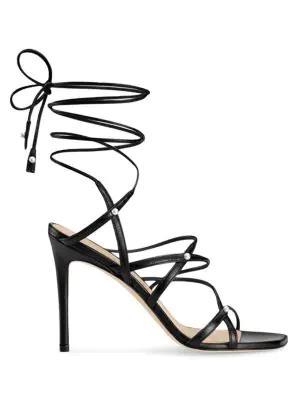 商品Stuart Weitzman|Astrid Lace-Up Leather Sandals,价格¥1619,第1张图片