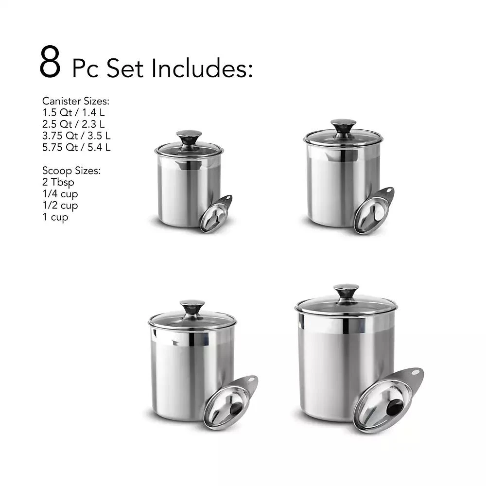 Gourmet 8 Pc Covered Canister & Scoop Set 商品