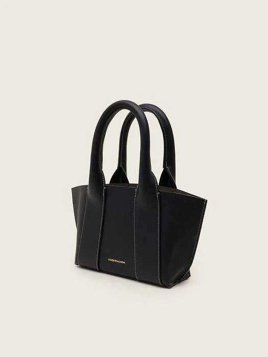 商品KINDERSALMON|Small Basket Tote Bag Black,价格¥1232,第3张图片详细描述