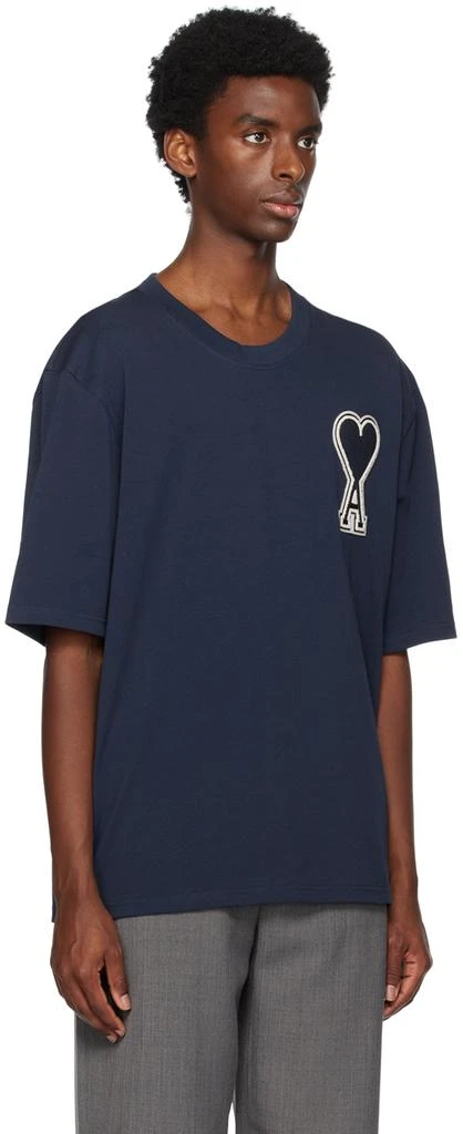 商品AMI|SSENSE Exclusive Navy Ami de Cœur T-Shirt,价格¥951,第2张图片详细描述