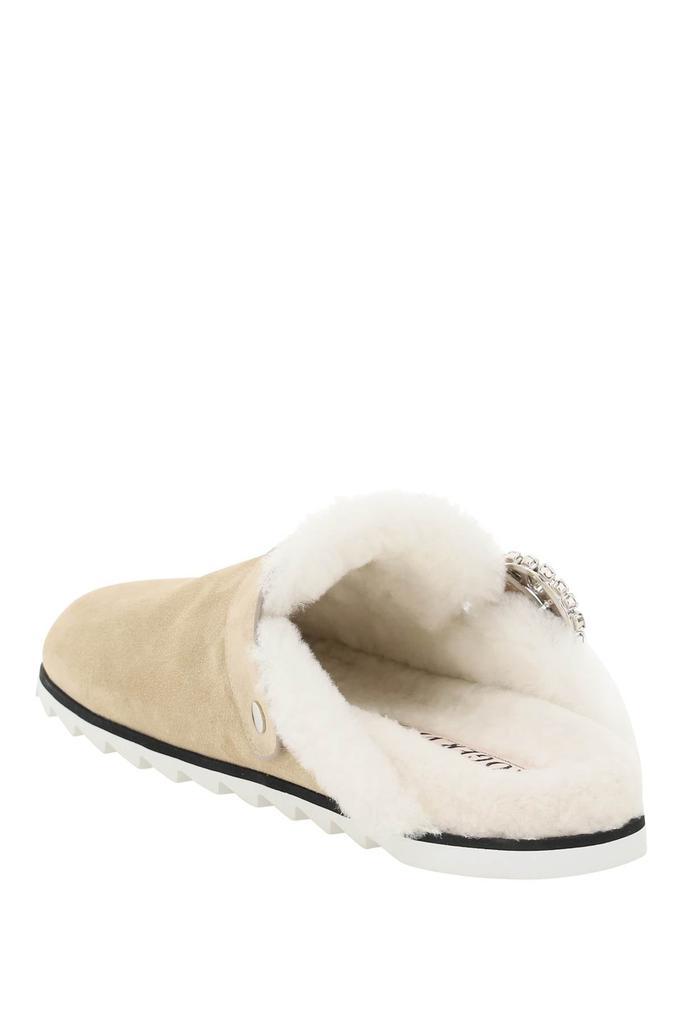 商品Roger Vivier|Roger vivier slidy viv closed toe mules with shearling,价格¥5353,第5张图片详细描述