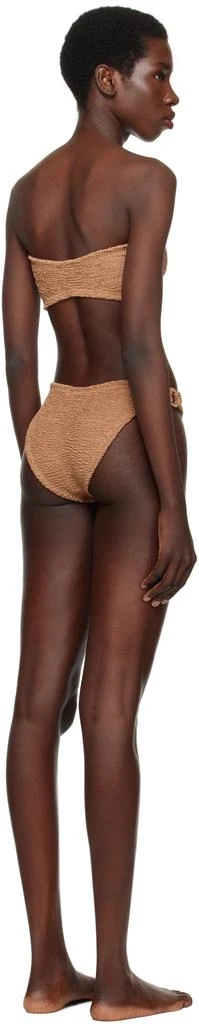 商品Hunza G|Brown Gloria Tonal Hoops Bikini,价格¥2062,第3张图片详细描述