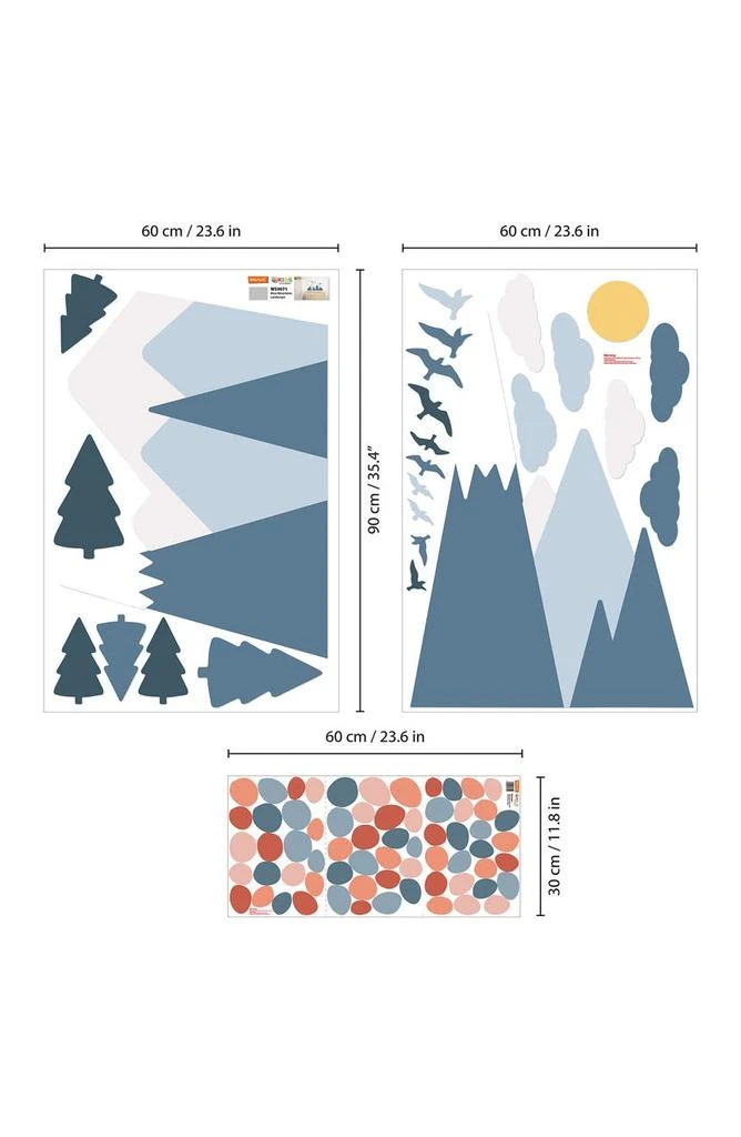 商品WALPLUS|Blue Mountains Dalmatian Dots Wall Sticker,价格¥174,第2张图片详细描述