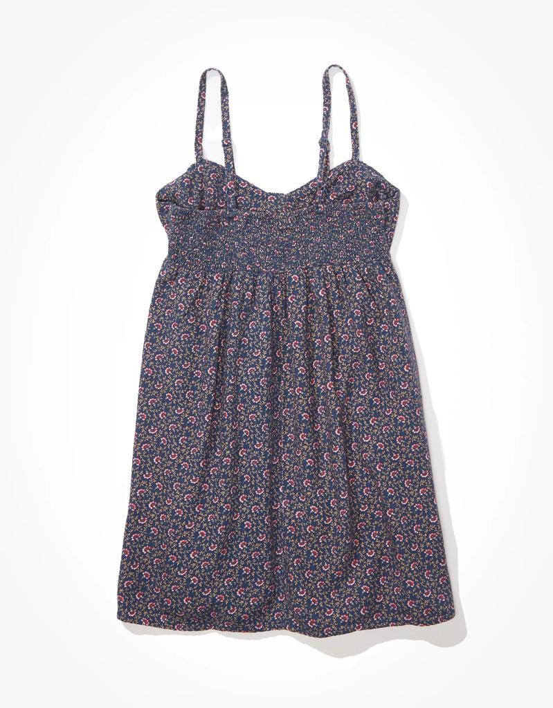 商品AE|AE Floral Ruched Corset Babydoll Mini Dress,价格¥266,第7张图片详细描述