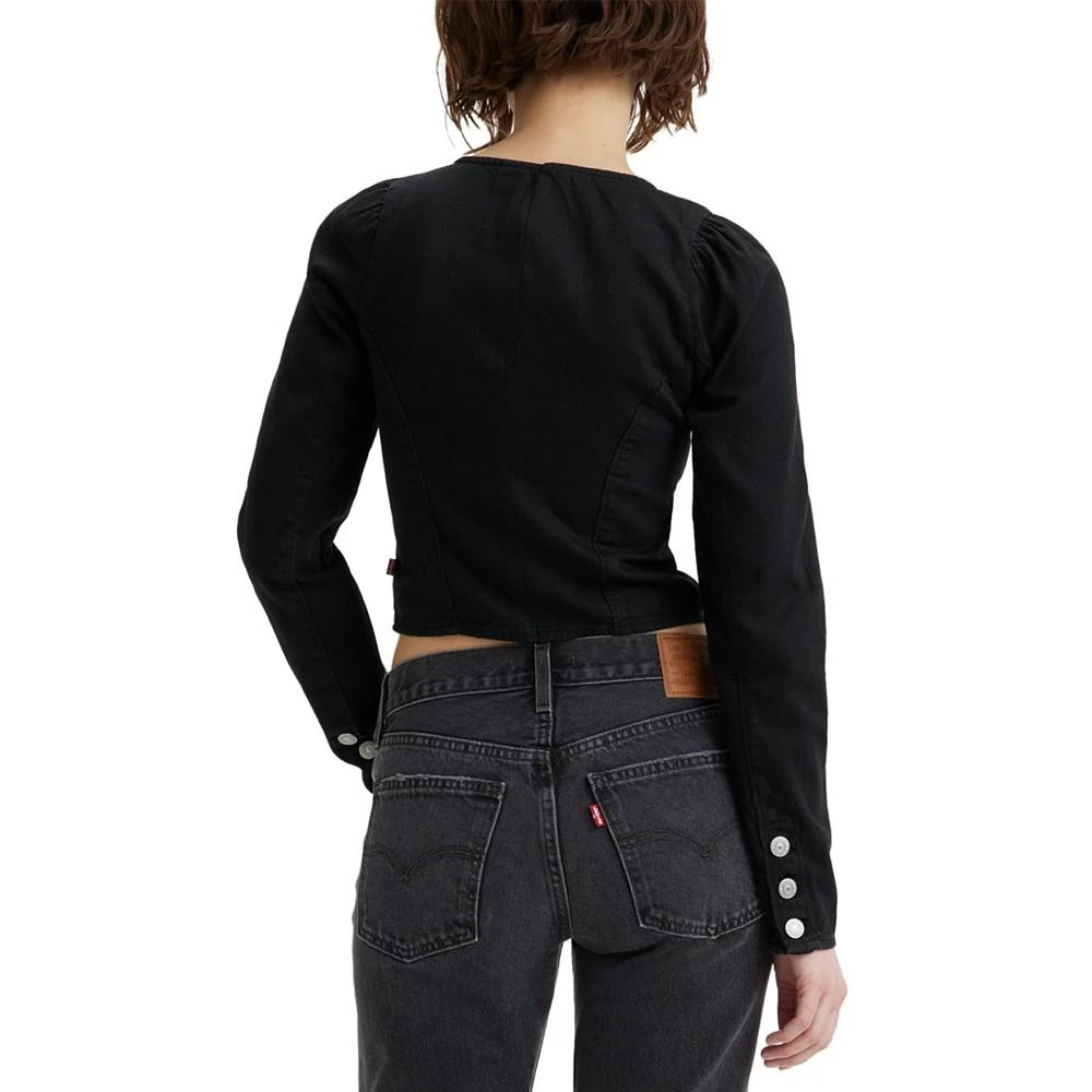 商品Levi's|Women's Daryn Cotton Long-Sleeve Corset Blouse,价格¥294,第2张图片详细描述