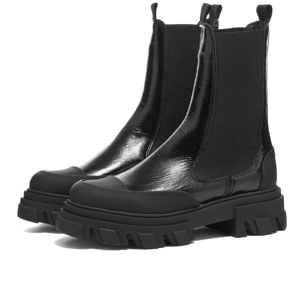 GANNI Pull On Chunky Patent Boots商品第1张图片规格展示