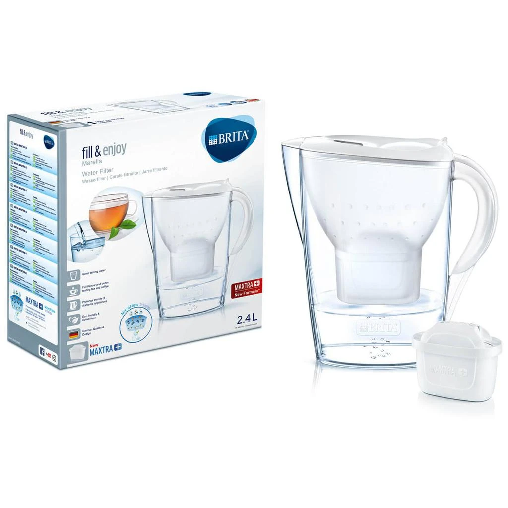 商品BRITA|BRITA Maxtra+ Marella Cool Water Filter Jug - White,价格¥147,第1张图片