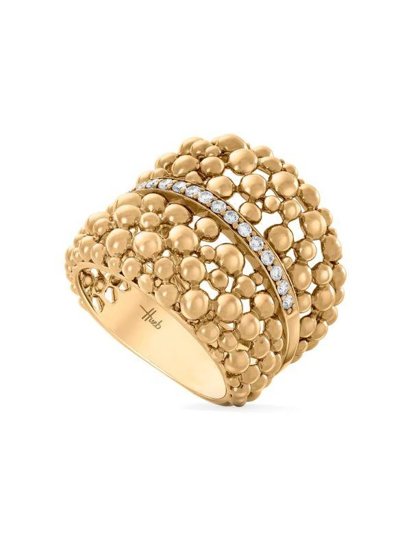 商品HUEB|Bubbles 18K Yellow Gold & 0.2 TCW Diamond Ring,价格¥12737,第1张图片