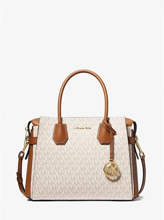 商品Michael Kors|Mercer Medium Logo and Leather Belted Satchel,价格¥1231,第1张图片