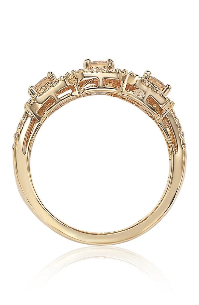 商品Suzy Levian|Three Stone Asscher-Cut CZ Statement Ring,价格¥820,第4张图片详细描述