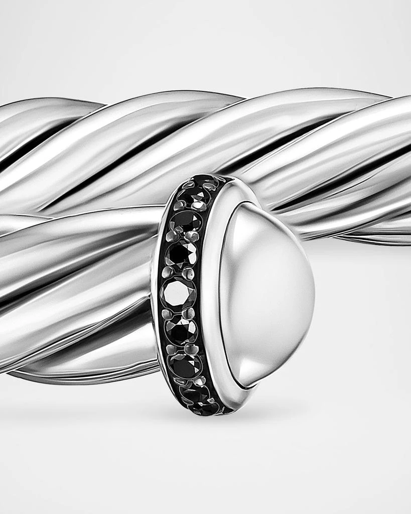 商品David Yurman|Men's Cable Cuff Bracelet in Silver with Diamonds, 6mm,价格¥4594,第3张图片详细描述