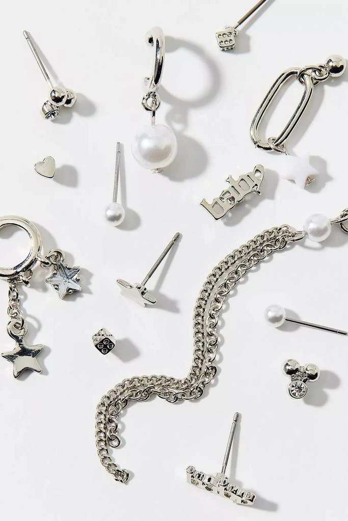 商品Urban Outfitters|Star & Pearl Post And Hoop Earring Set,价格¥112,第1张图片