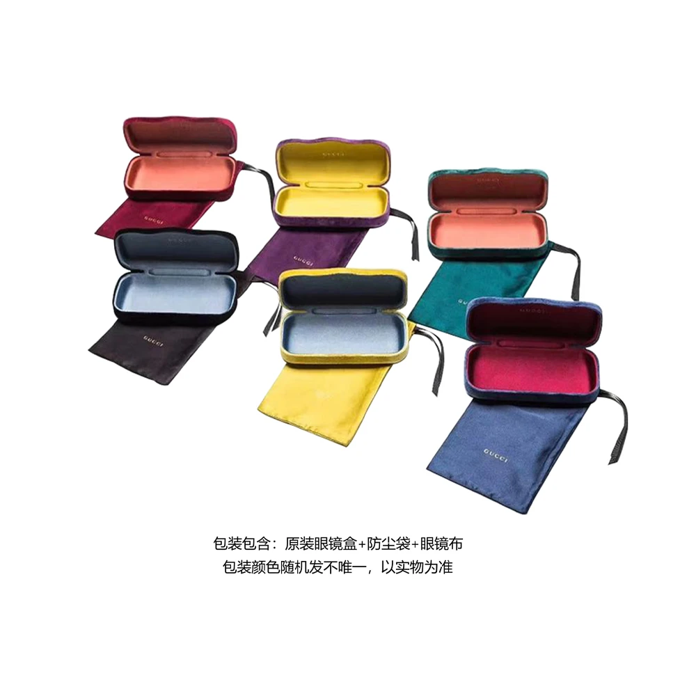 商品[国内直发] Gucci|古驰 Logo标识印花 不规则形 太阳眼镜 男女同款情侣款 黑色,价格¥2392,第2张图片详细描述